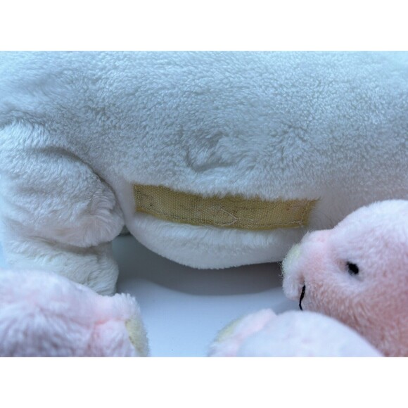 Vintage Dakin Plush White Pig with 3 Pink Piglet Babies Stuffed Animal 17” 1980s - Picture 8 of 16